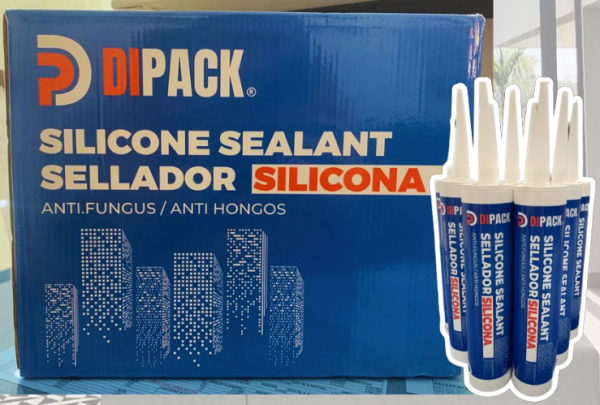 SILICONA DIPACK ANTIHONGOS COLOR TRANSPARENTE, CAJA X24 UNIDADES